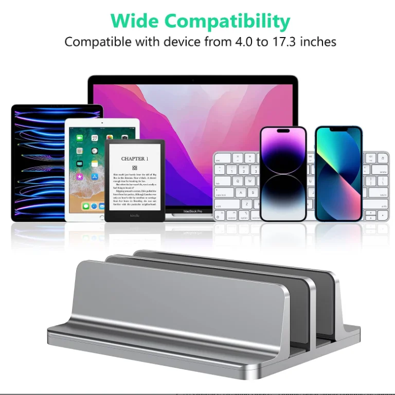 Portable Vertical Laptop Holder Widen Adjustable Storage Tablet PC Stand Aluminium Alloy Aluminum Commercial Furniture Aluminum