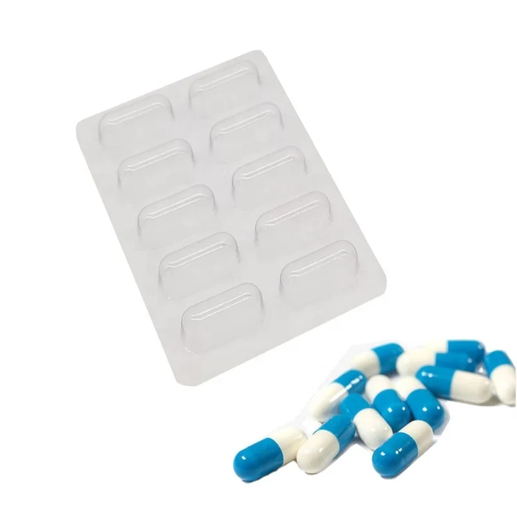 
Custom clear medical plastic empty capsule blister pack tray 