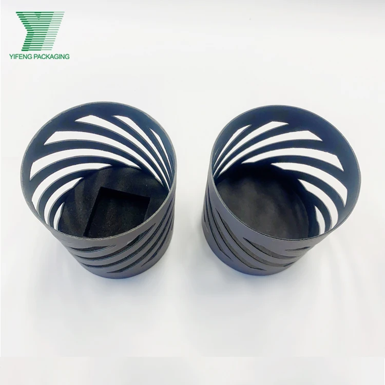 Custom recyclable cardboard tube cylinder perfume packaging box for 30ml 50ml bottle