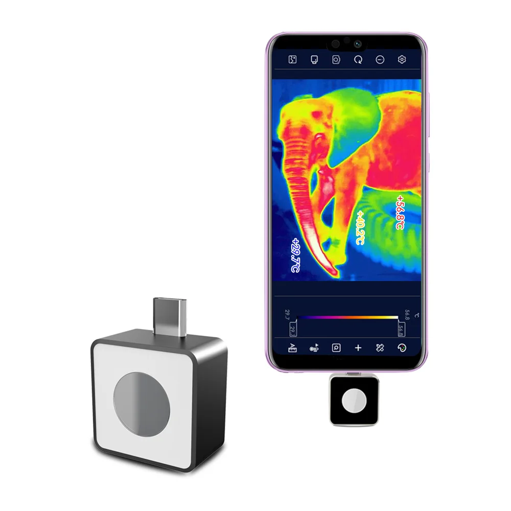 Mini Size smartphone thermal camera housing handheld smartphone thermal camera For Residual fire detection