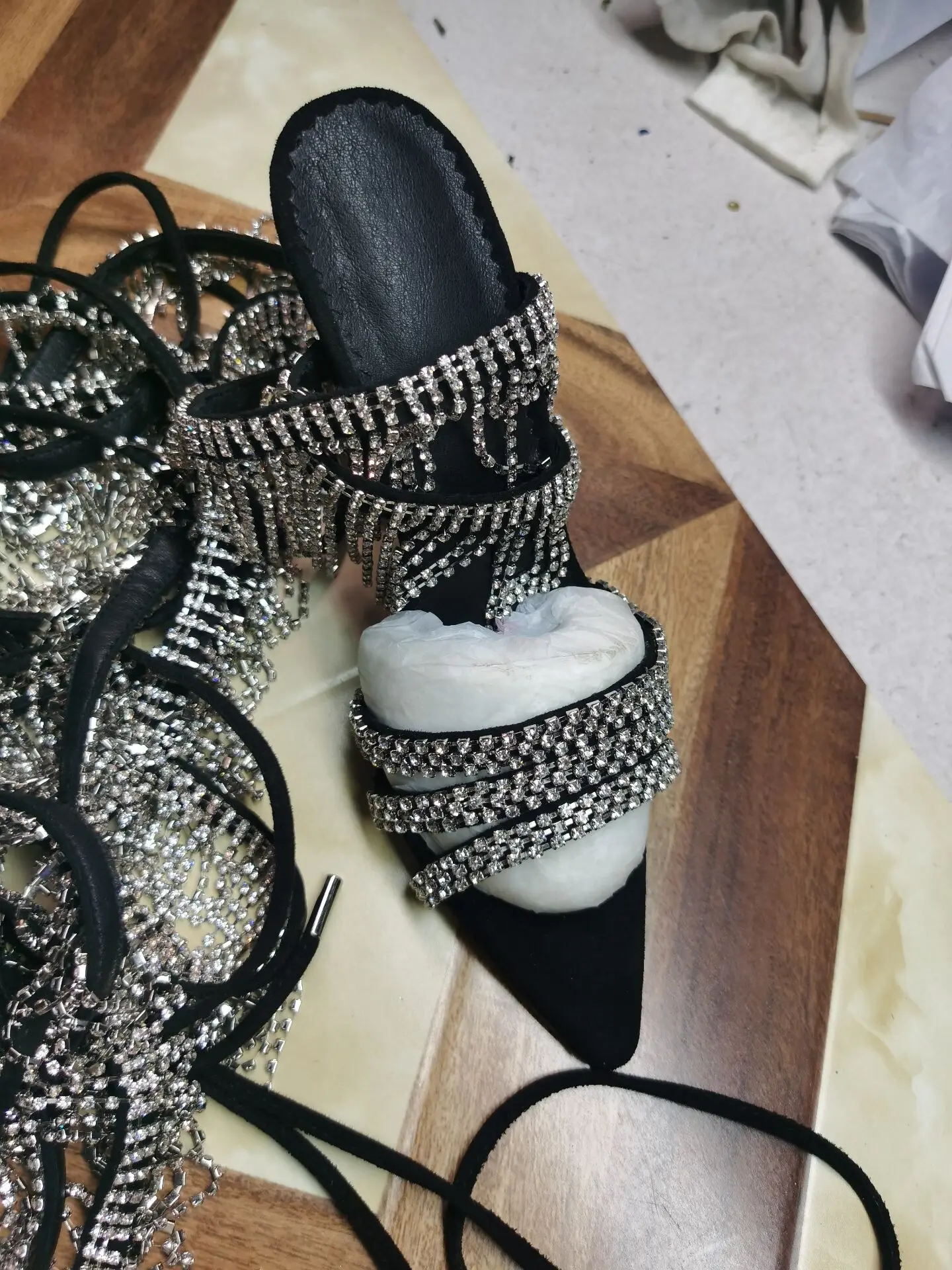 Женские босоножки с бахромой, сандалии на очень высоком каблуке со стразами, в европейском и американском стиле, лето 2021