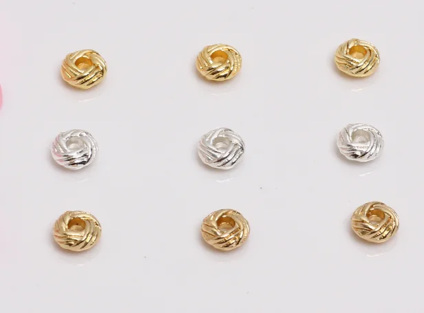 wholesale good price 14k gold twist small gold beads DIY jewelry accessories necklace bracelet spacer beads