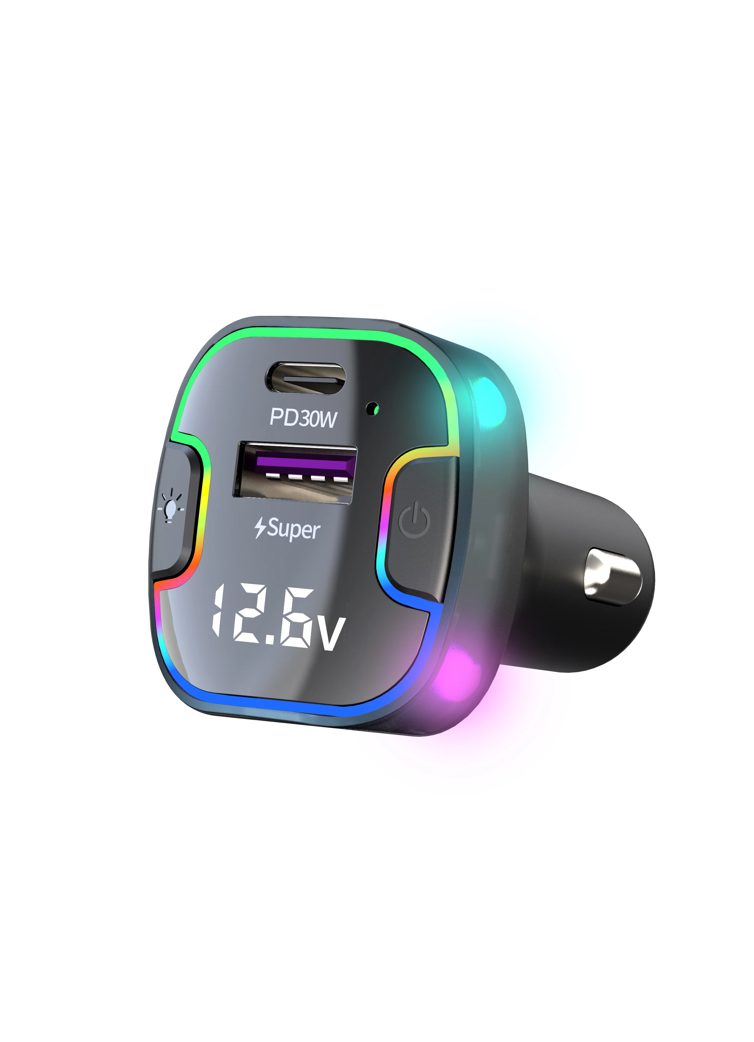 The new car type c charger TWS usb fast charge 30W USB Car Charger Quick Charge FCP SCP USB PD  for iPhone Samsung Oppo Vivo