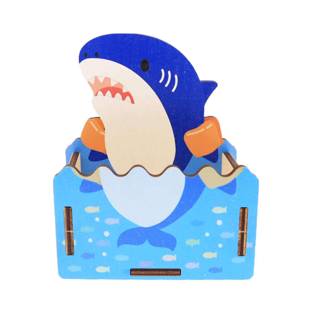 Best selling wooden storage box ocean shark storage box for souvenir