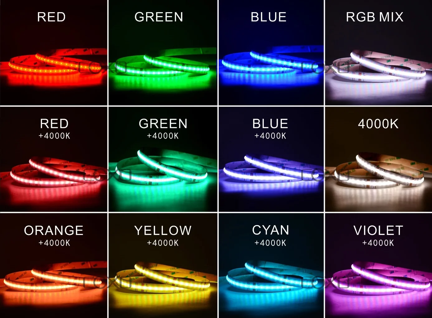 A5000 784leds 12mm wide RGBW COB led strip light