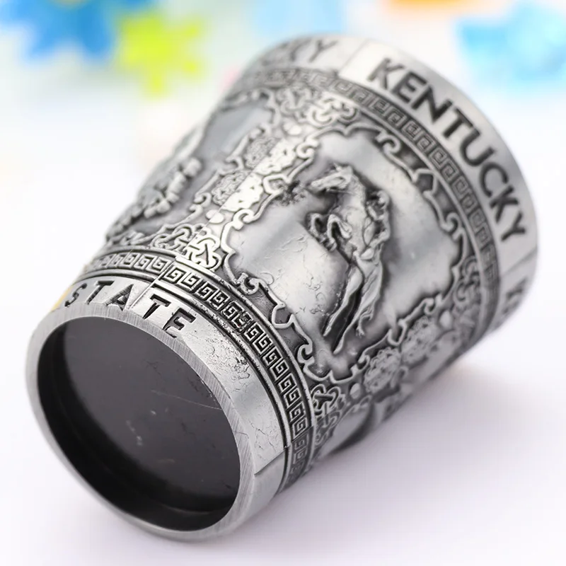 
factory directly fancy divided custom logo metal shot glasses double sided soju vodka tequila 1.5 oz shot glass 