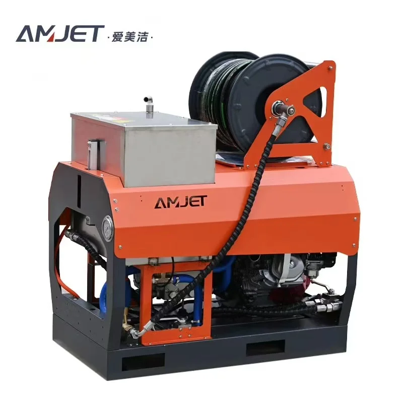 AMJET New Circulating Heating Pipeline Cleaning Machine Can Effectively Remove Oil Stains Used in Homes and Restaurants