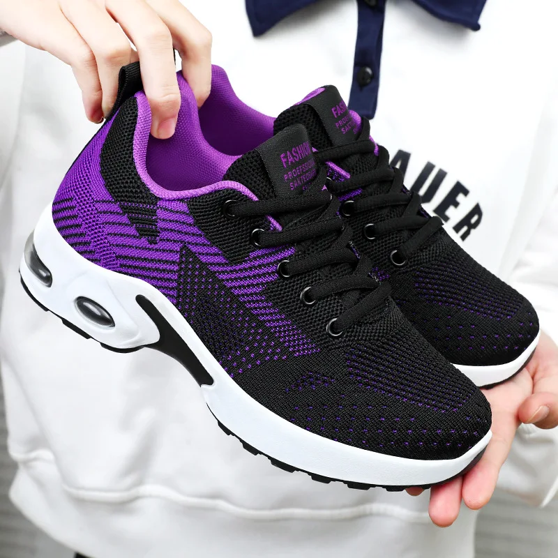 Fashion Casual Shoe Hombr Breathable Soft Sole Breathable Ladies Shoes Round Toe Comfortable Running Shoes For Women