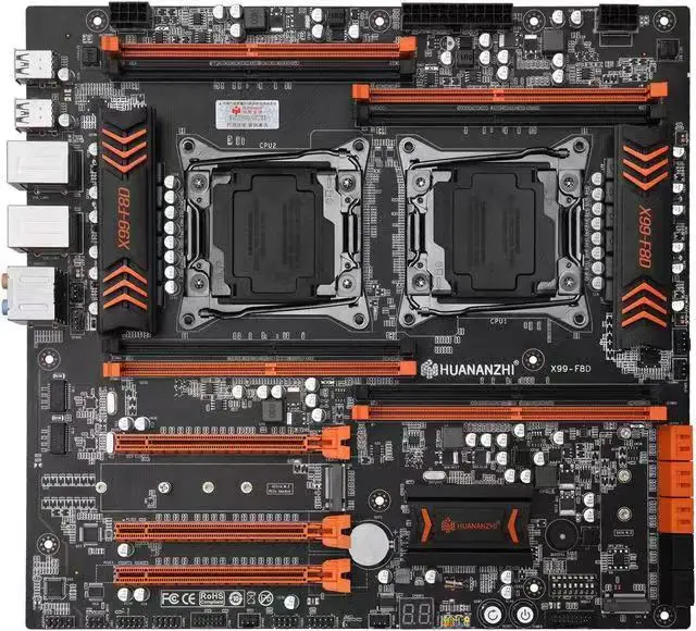 HUANANZHI X99 F8D LGA 2011-3 XEON X99 Motherboard Dual CPU support LGA 2011-3 E5 V3 V4 DDR4 RECC 256GB M.2 NVME