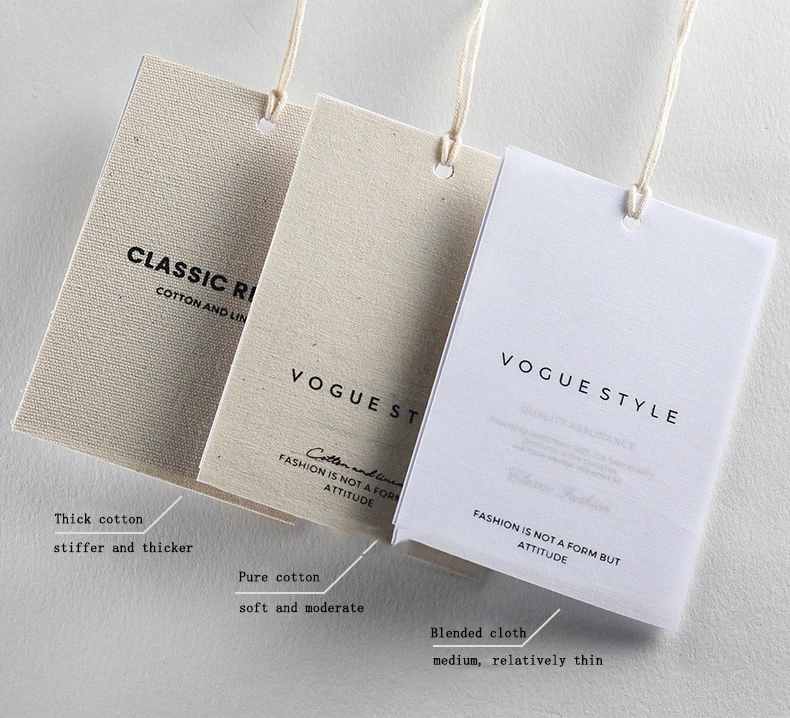 Personalized Custom Fabric Tags High-end Clothing Custom Cotton Tags Screen Printing Hang Tags Label