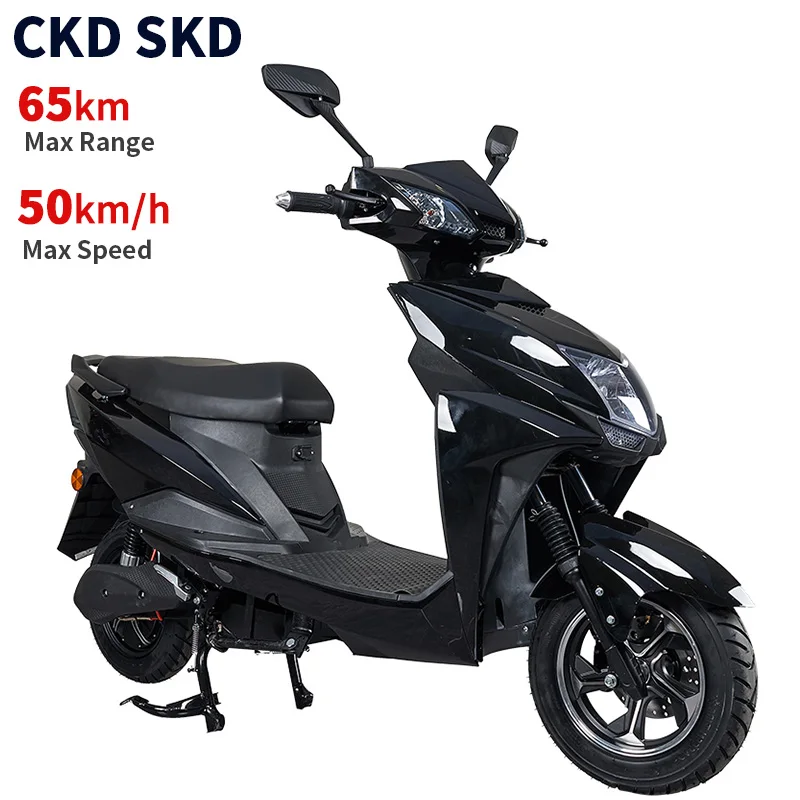 India hot selling new electric moped 600W/800W 40-50km/h speed 45-65km range best selling e motorcycle with delivery box 50kmh