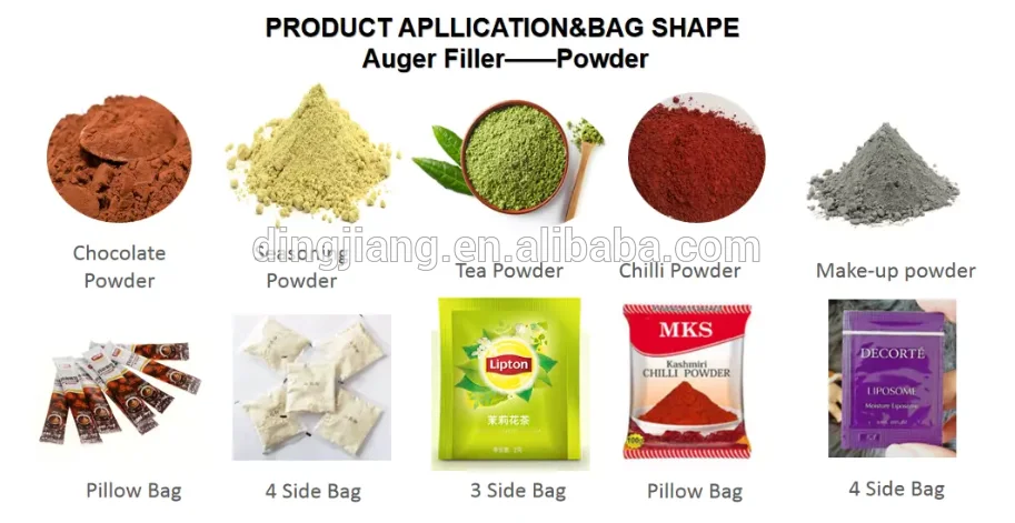 Cocoa Chilli Detergent Vanilla Spices Salt Spice Sugar Sachet Powder Packing Machine