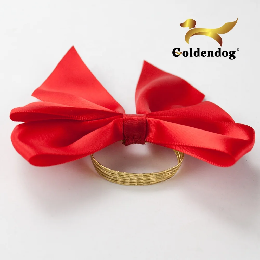 Cheap wholesale wedding decoration with satin butterfly satin ribbon wine bottle bow tie