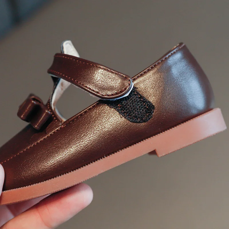 Размер 21-30 горячая распродажа Красивая Черная детская обувь для девочек самая дешевая детская школьная обувь оптом