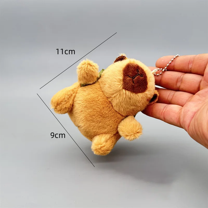 Link Novelty Funny capybara keychain stuffed animal soft capybara toys with turtle cute simulation key ring