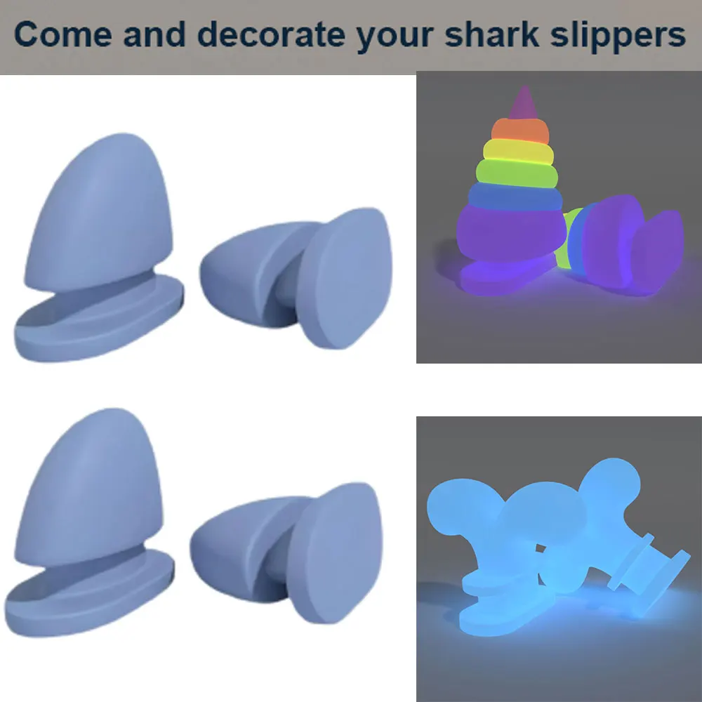 One Pairs Shark Slides Fins Cloud Shark Slippers Replacement Top Fins DIY Accessories