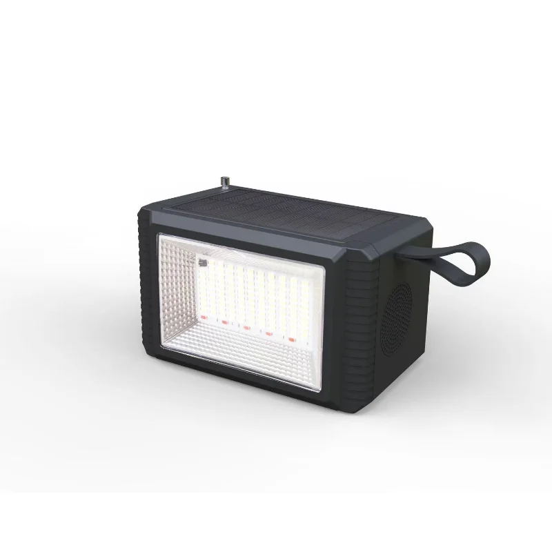 
 Уличный переносной FM-радиоприемник с солнечной батареей, 10000 мАч, со светодиодным фонариком  