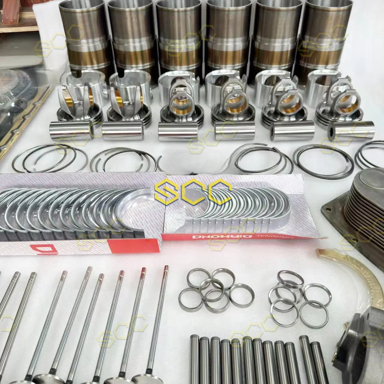 Volvo engine spare parts D6D D6E D7E D5D TAD850 TAD760VE TAD851VE TAD581 TAD1641 D7D  Overhaul Repair kit Liner Kit For Volvo
