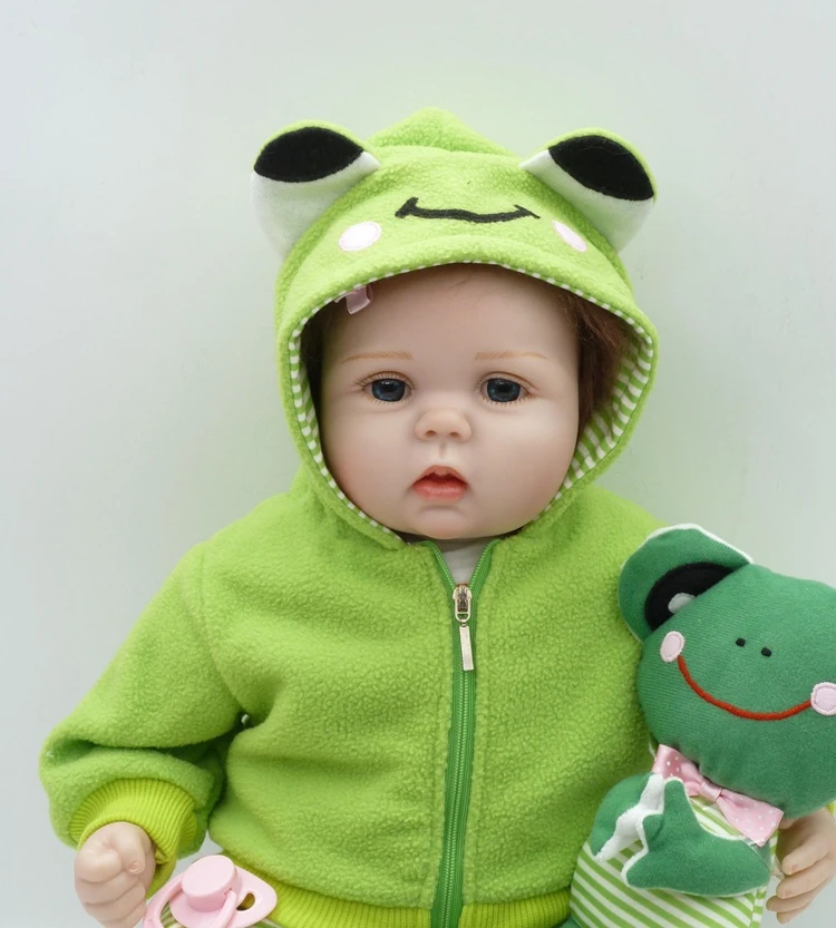 NPK Realtouch 55cm Silicone  Lifelike Bonecas Baby newborn realistic magnetic pacifier bebes reborn dolls babies toy