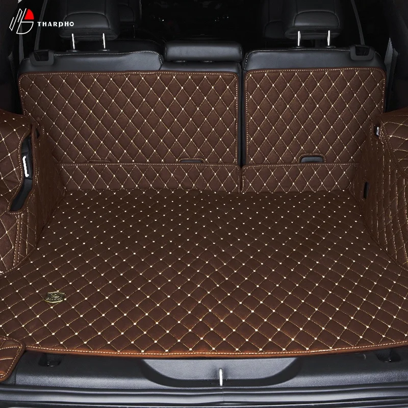 Universal PU leather high quality custom diamond pretty luxury all cover car trunk mat