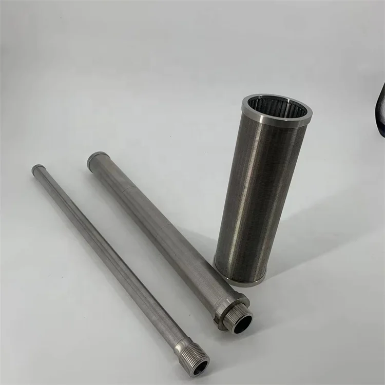 SS2205 SS2507 wedge wire round slotted johnson screen sea water oil well filter tube