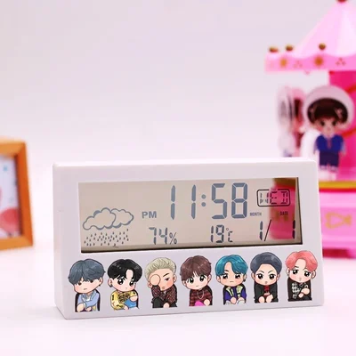Часы-Будильник Bangtan Boys Jungkook V Jimin J-Hope Suga Jin RM многофункциональный подарок будильник для