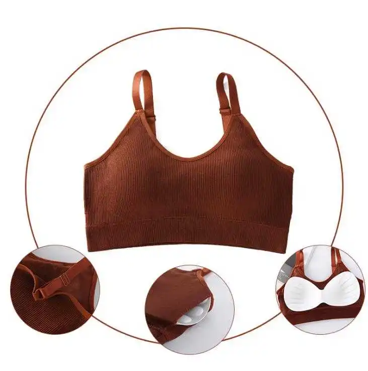 Hot Ms. Bear Wrapped Bra Scalp No Steel Ring Sports Bra Anti-Walk Seamless Thread Vest