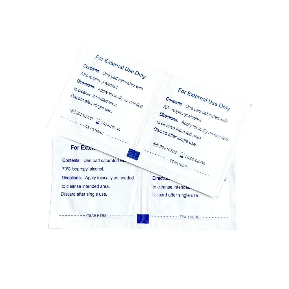 OEM Sterile Non-woven Medical Supplies 70% Isopropyl Wipes Alcohol Prep Pad