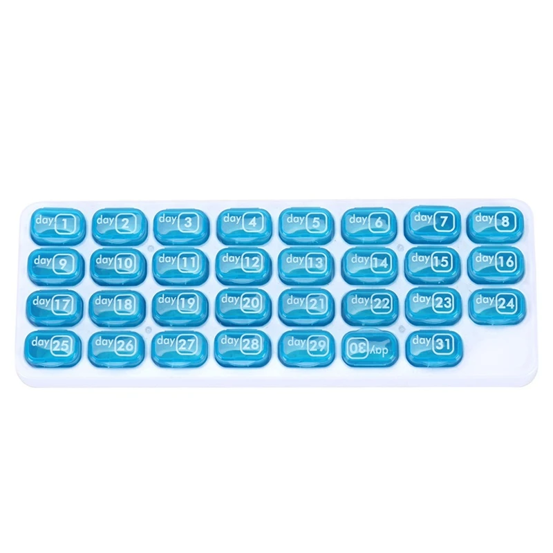 4 Week Full Month 31 Day Storage Portable Flip Top Medicen Pill Organizer Boxes