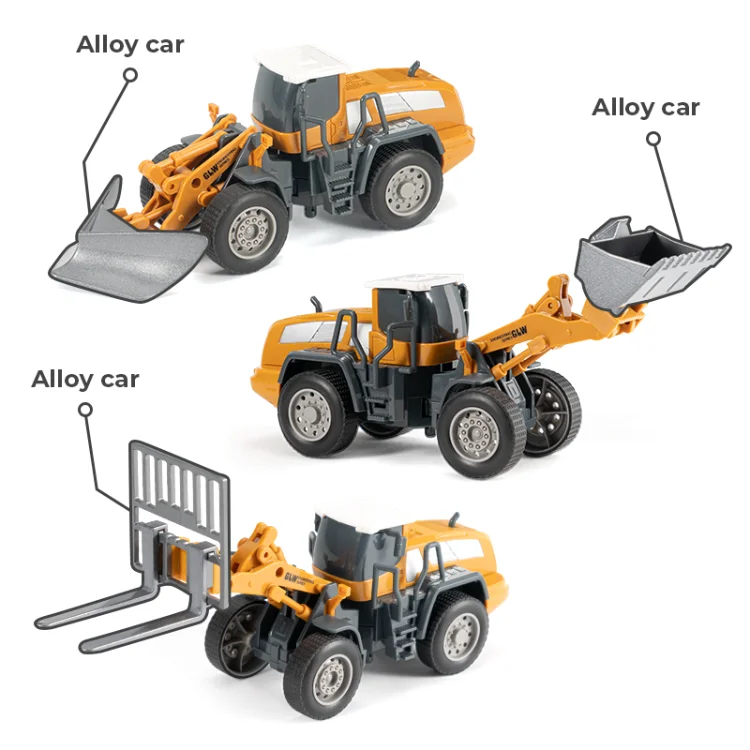 1:55 Rc Bulldozer Toys Rc Simulation Alloy Truck Construction Toy Wheel Loader