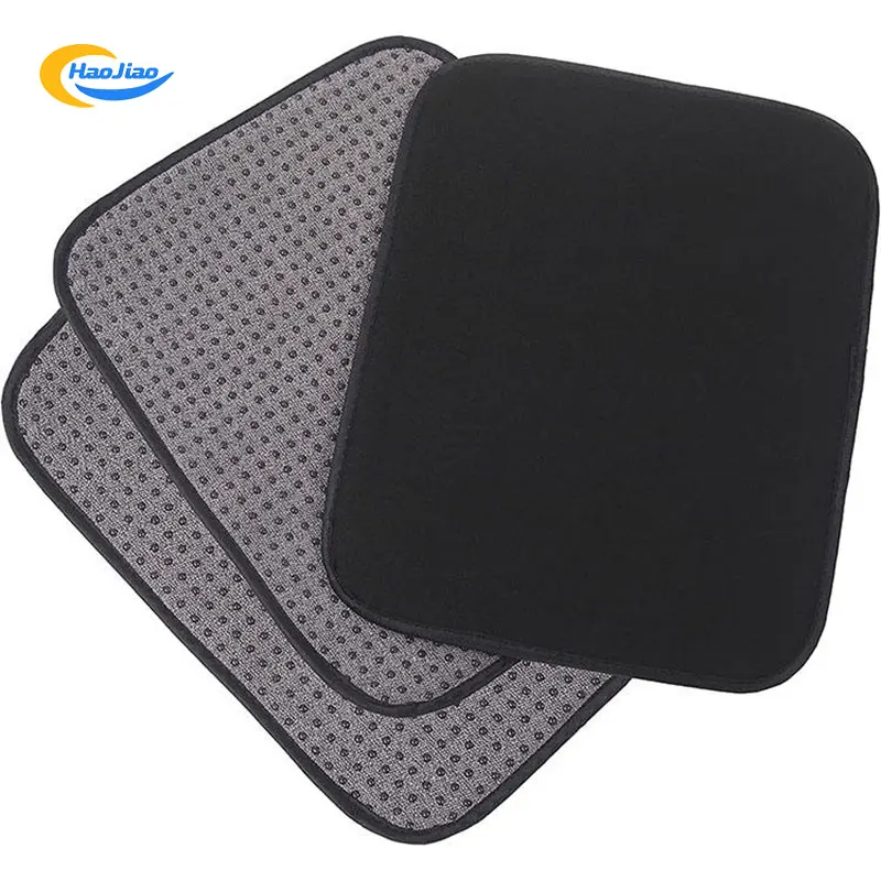 Custom Logo Microfiber Bowling Ball Cleaner Towel with EZ Grip Dots Non-Slip Bowling Ball Shammy Pad