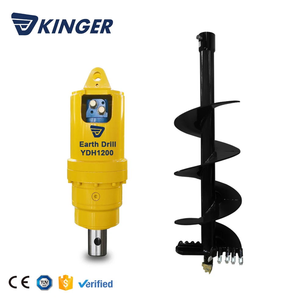
KINGER excavator auger attachment earth auger drilling machine for sale 