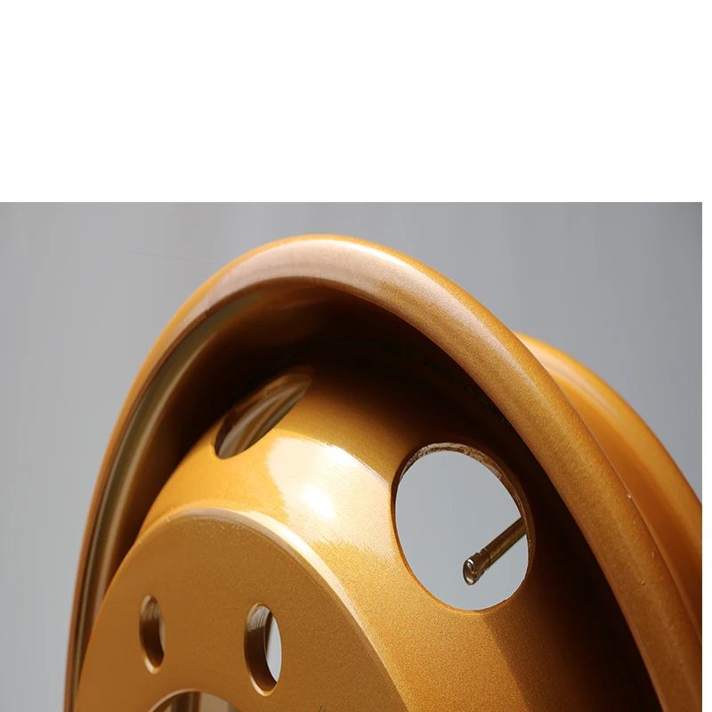 22.5X6.75/7.50/8.25/9.00/9.75 Good quality of steel galvanized trailer wheels TUBELESS STEEL WHEELS