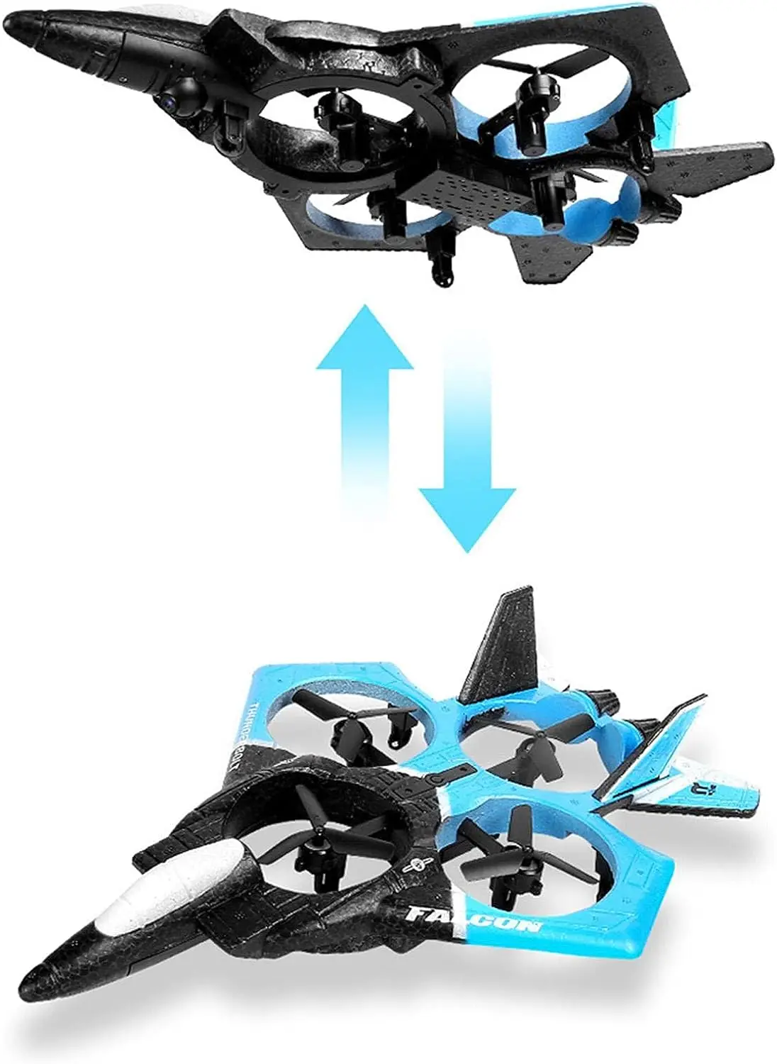 2.4G Custom EPP 6 Channels Remote Control Four Rotor Fighter for Kids Auto Return 360 Degree RC Aircraft Toys