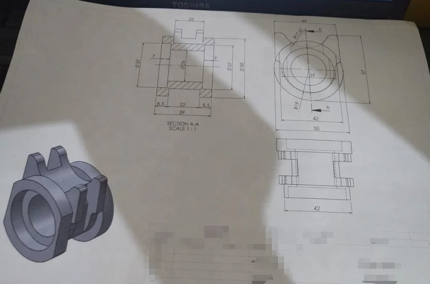 Nylon block of preform head of automatic bottle blowing machine