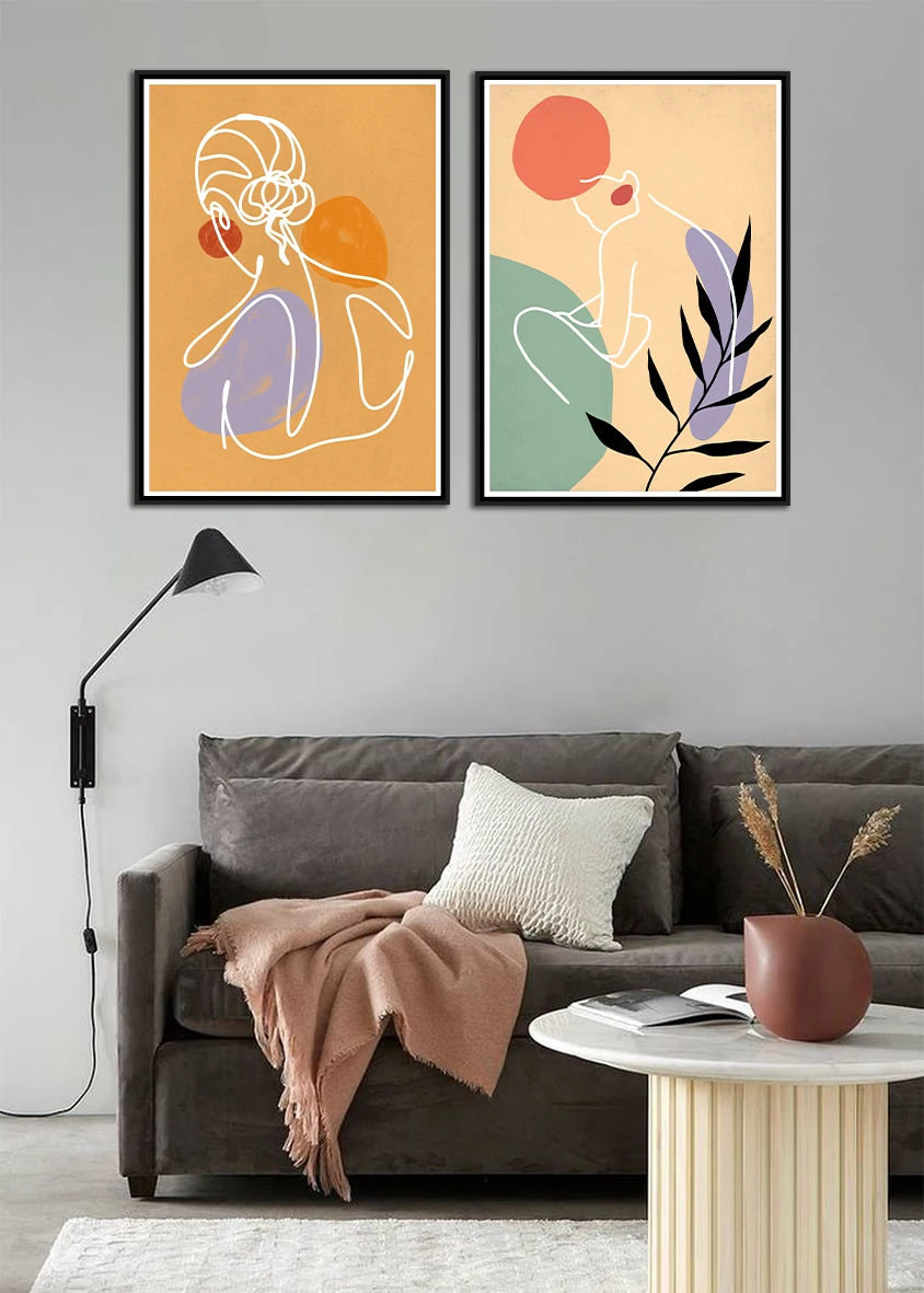 Nordic Designs Canvas Art Paintings for Wall Decoration Framed Picture Paintings Wall Art Set for Living Room Bedroom