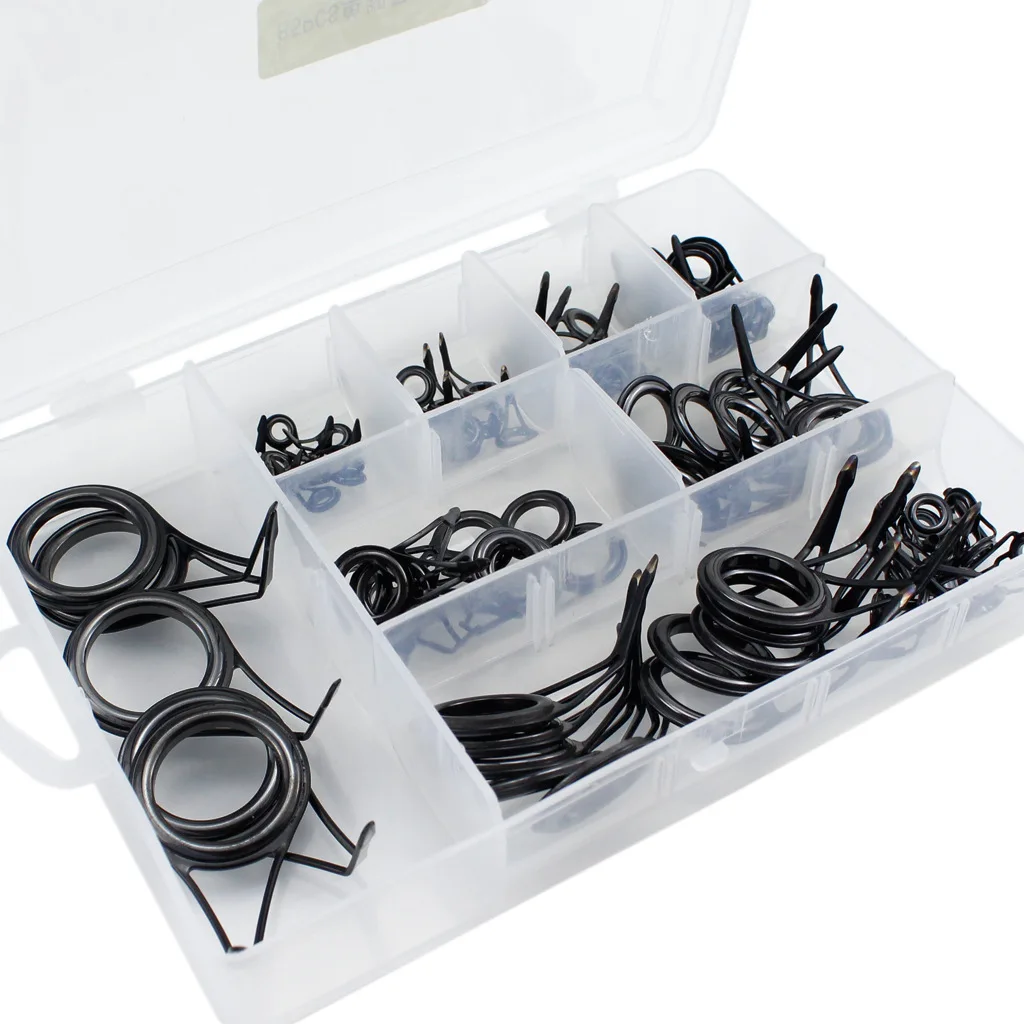 Hot Sell 75pcs Sea Fishing Guide Ring Set&Stainless Steel Ceramic Circle Fishing Accessories Repair Tool Fishing Rod Guides