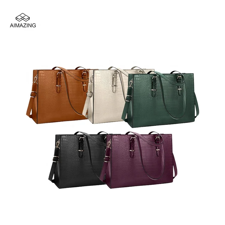 Сумка для ноутбука офиса женский портфель сумка-тоут через плечо компьютера из искусственной кожи