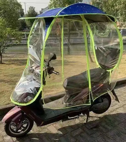 TX1005 Full Covered Electric Bike Umbrella Outdoor Windproof Sunshade Cover Adults Modern Motorcycles Scooters Rain Wholesale