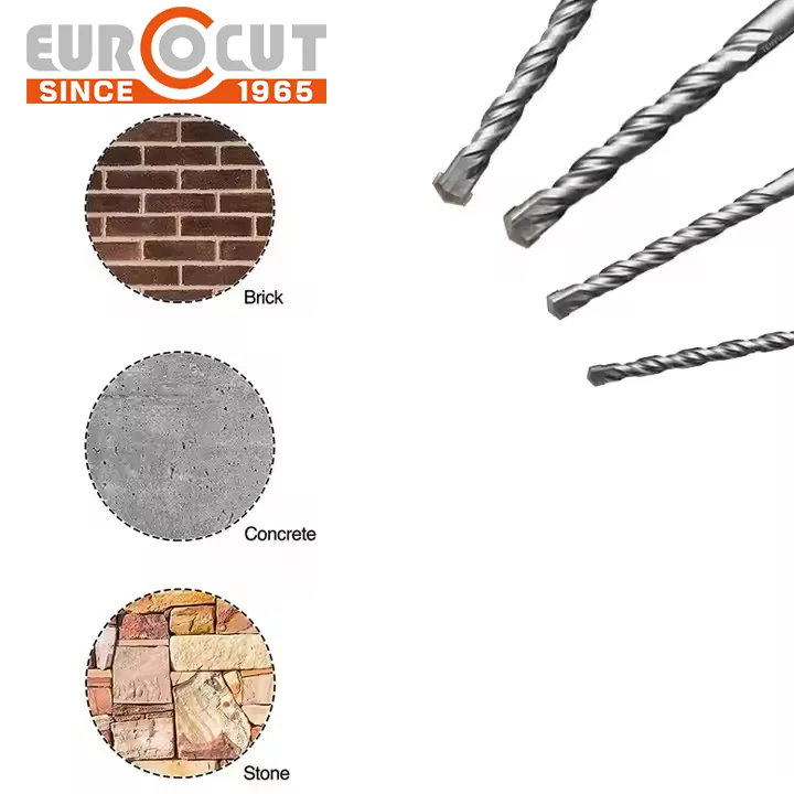 EUROCUT SDS Plus Drill bit Hammer Drill bit Electric Drill bit for Concrete Marble Masonry Brick Wall