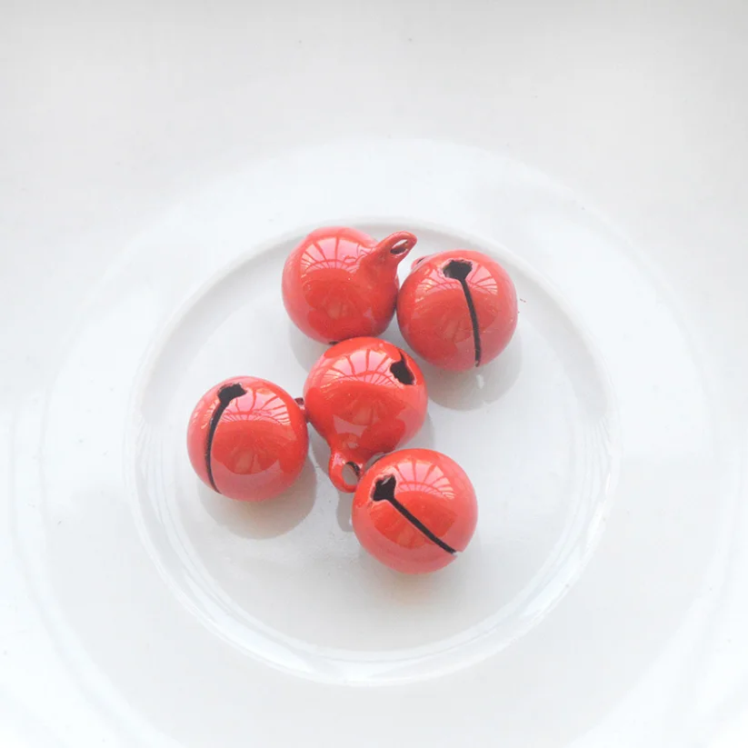 Wholesales 14mm High Quality Metal Colorful Jingle Bells Custom iron Hanging Christmas Teether Bell