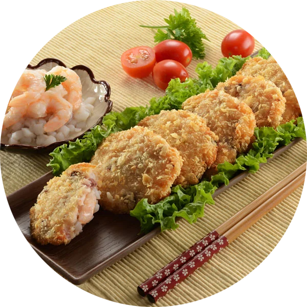 Shandong Ocean Village Food Best Selling Raw Panko Coated Squid Cake Crumbed Calamari Cake For Hotpot Ingredient