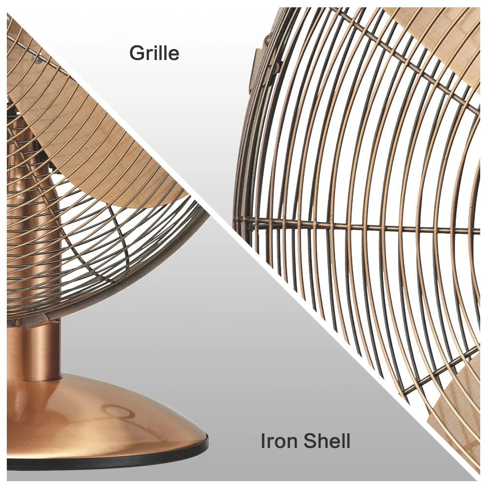 Высокое качество открытый Royal декоративные алюминиевые лезвия Электрический металлический Настольный вентилятор