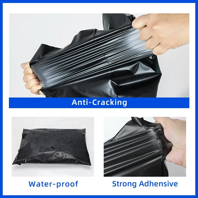 Big Black 32cm x 45cm Custom Logo poly mailer Shipping Bag