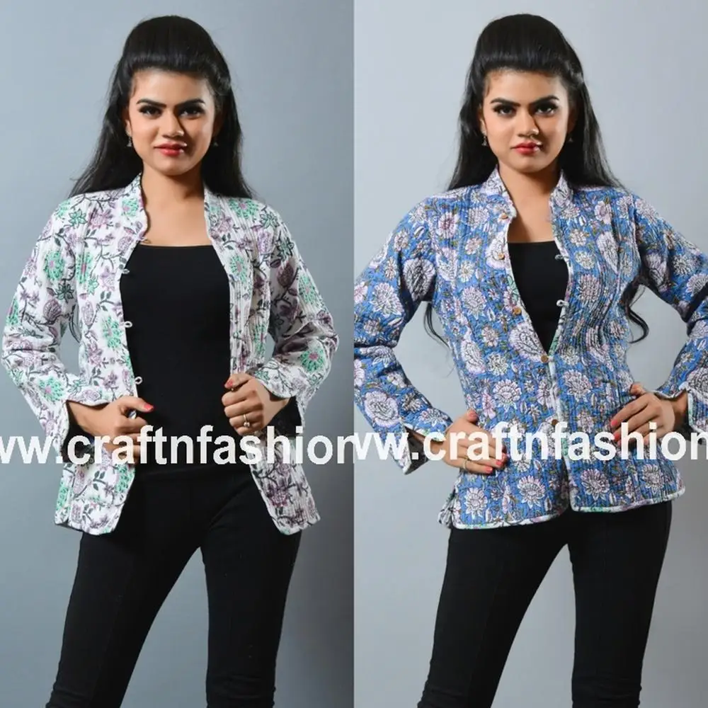 Winter Special Reversible Quilted Coat - Indigo Paisley Print Quilted Jacket-Boho Gypsy Winter Fashion Jacket-Bohemian Jackets
