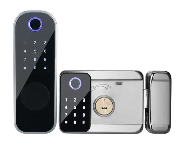 Дверной смарт-замок Tuya высокой безопасности, Wi-Fi, IP 65, водонепроницаемый, со сканером отпечатка пальца