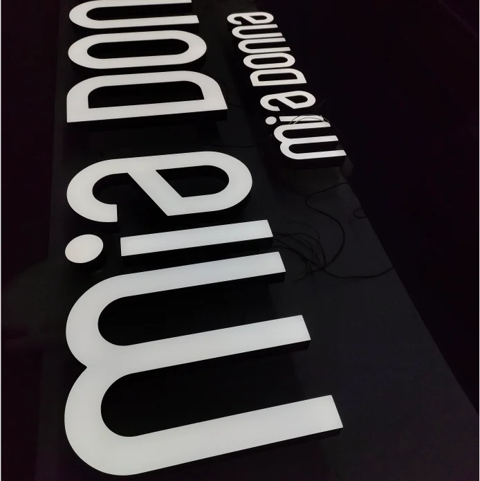 advertising 3d led sign resin front lit fabricated letter facelit resin letter illuminated signs for store