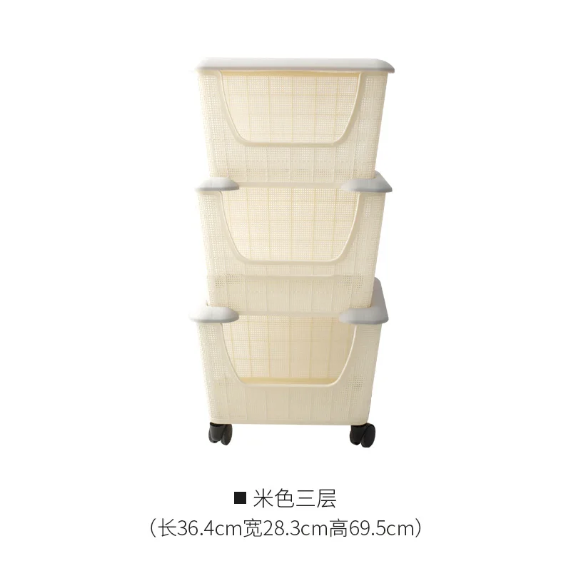 Kitchen Rack Vegetable Floor Multi-layer Vegetable Basket Put Vegetable Rack Kitchen Cabinet Plastic Storage Rack