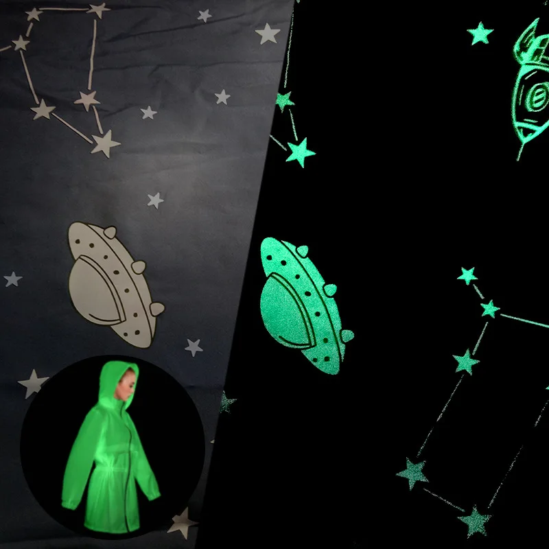 Glow In The Dark Headliner Fabric For Car Fashion Jacket 100% Polyester Night Luminous Customized Glow In The Dark Headliner