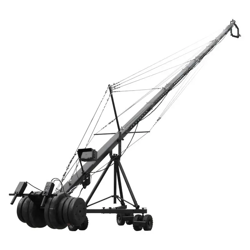 Good Quality Professional 10m 150mm Video Camera Jib Crane with  2 Axis Pan Tilt Head